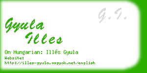 gyula illes business card